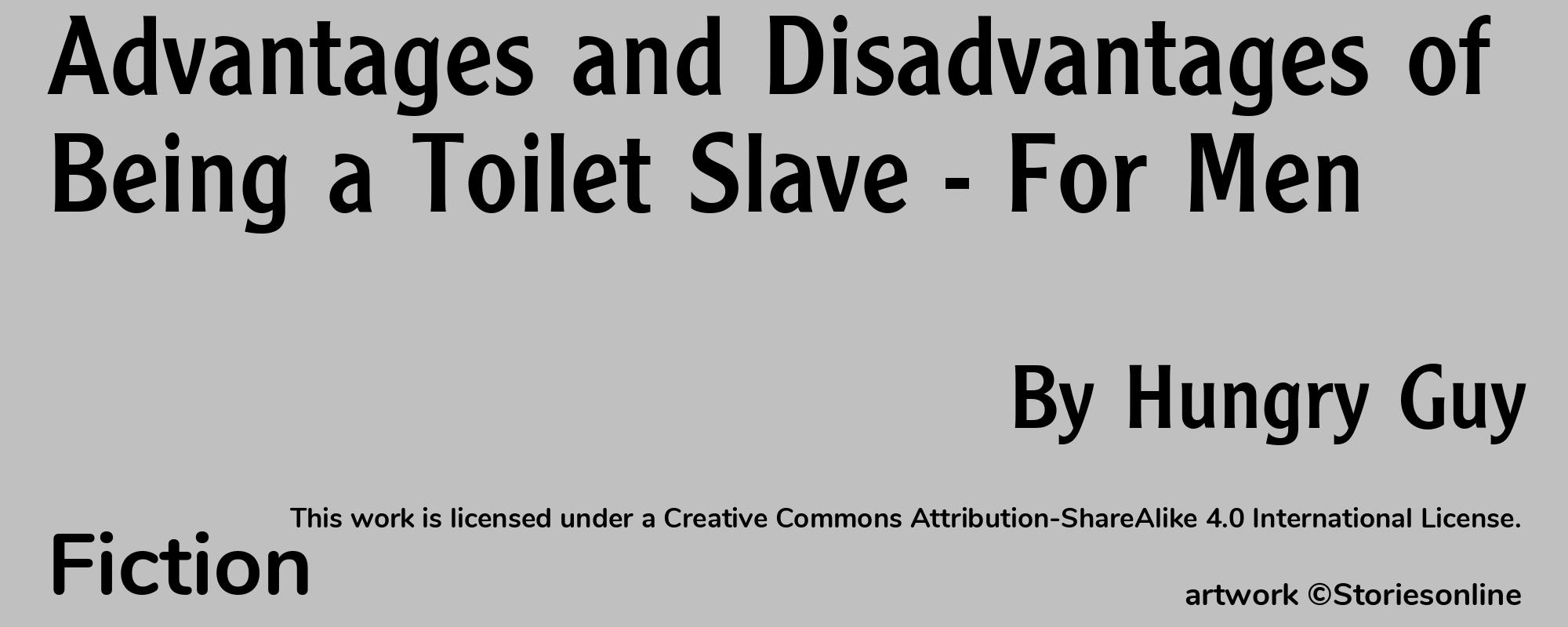 Advantages and Disadvantages of Being a Toilet Slave - For Men - Cover