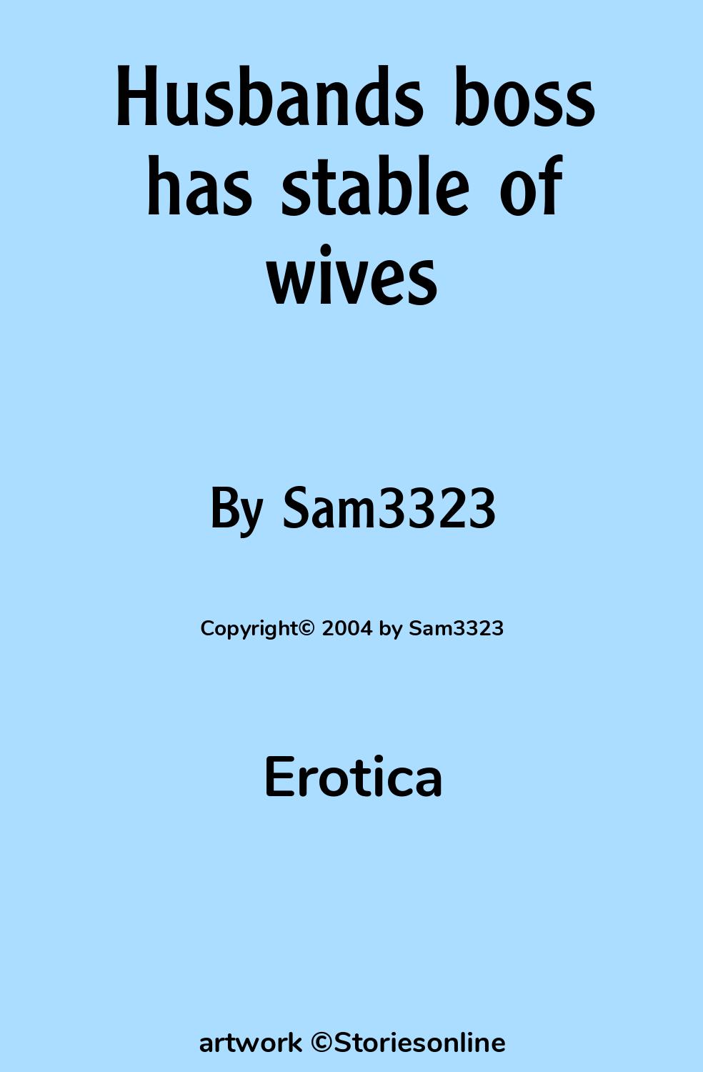 Erotica Sex Story: Husbands boss has stable of wives: Chapter 1 by Sam3323