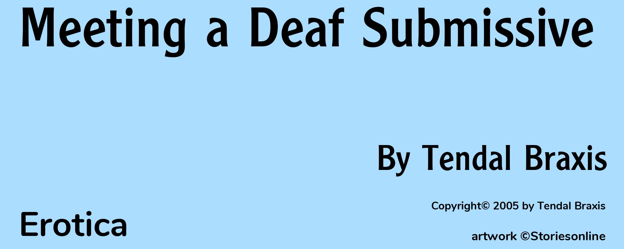 Meeting a Deaf Submissive - Cover