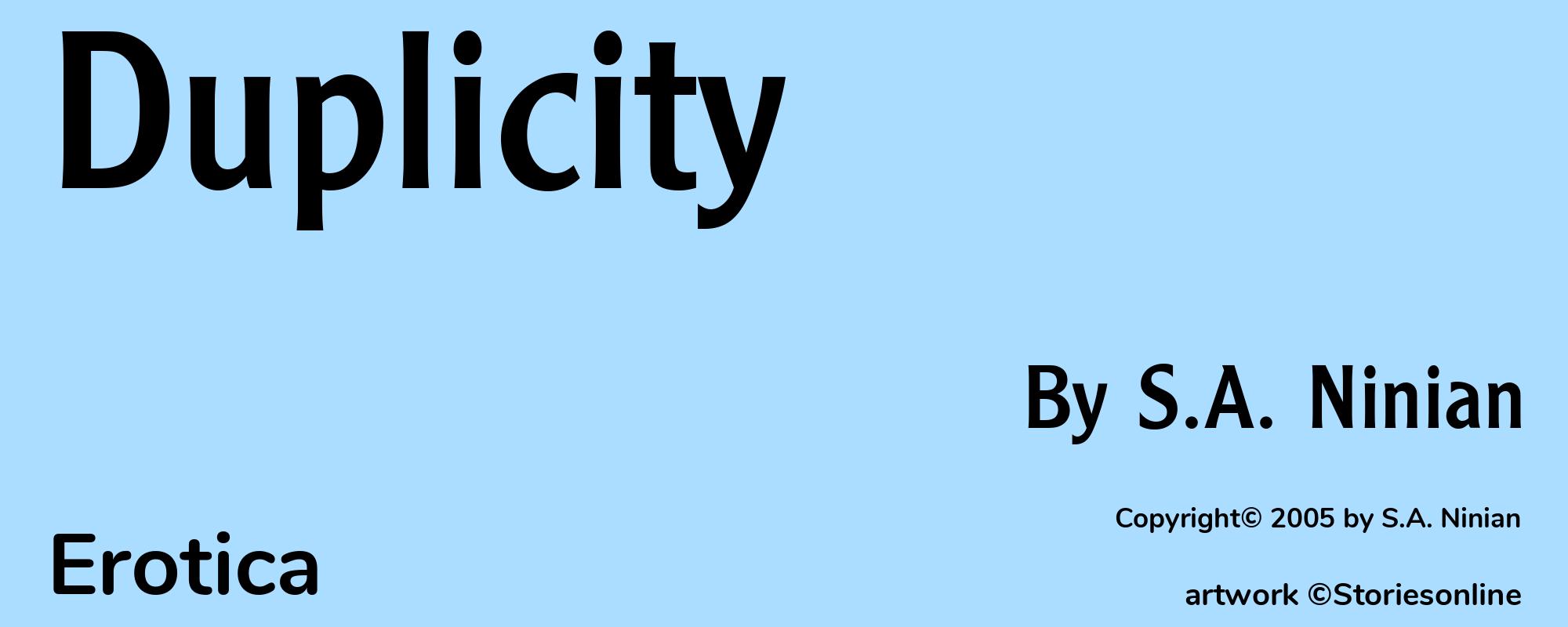 Duplicity - Cover