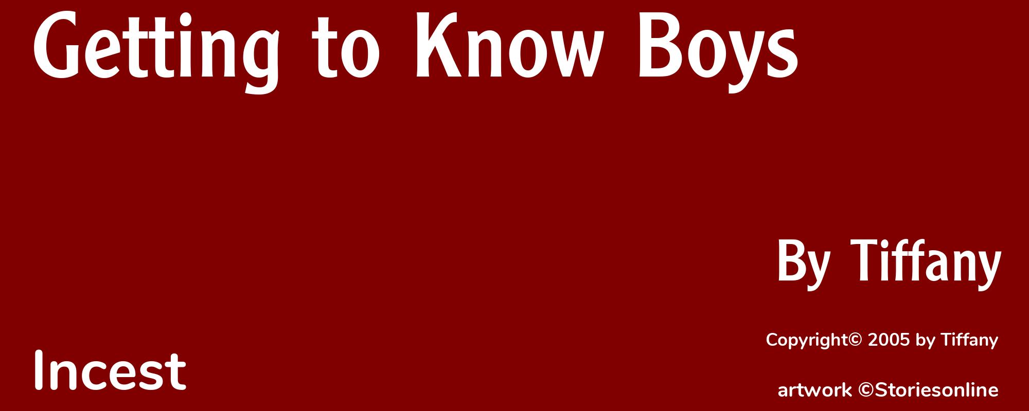 Getting to Know Boys - Cover