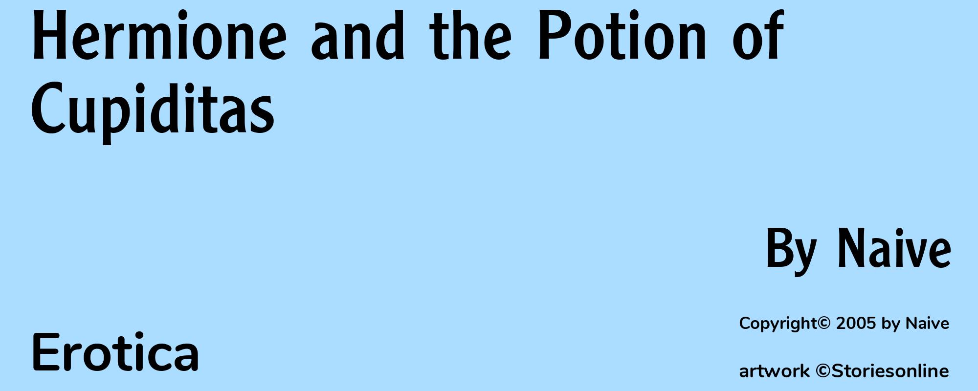 Hermione and the Potion of Cupiditas - Cover