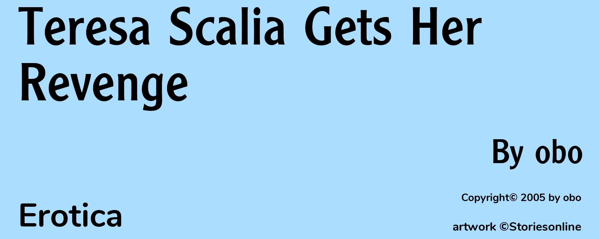 Teresa Scalia Gets Her Revenge - Cover
