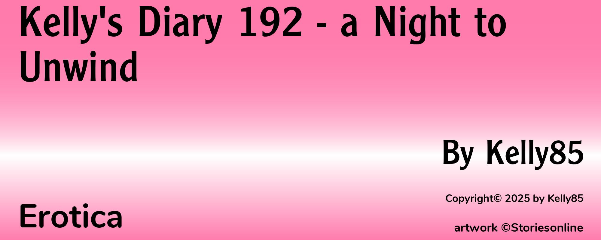 Kelly's Diary 192 - a Night to Unwind - Cover