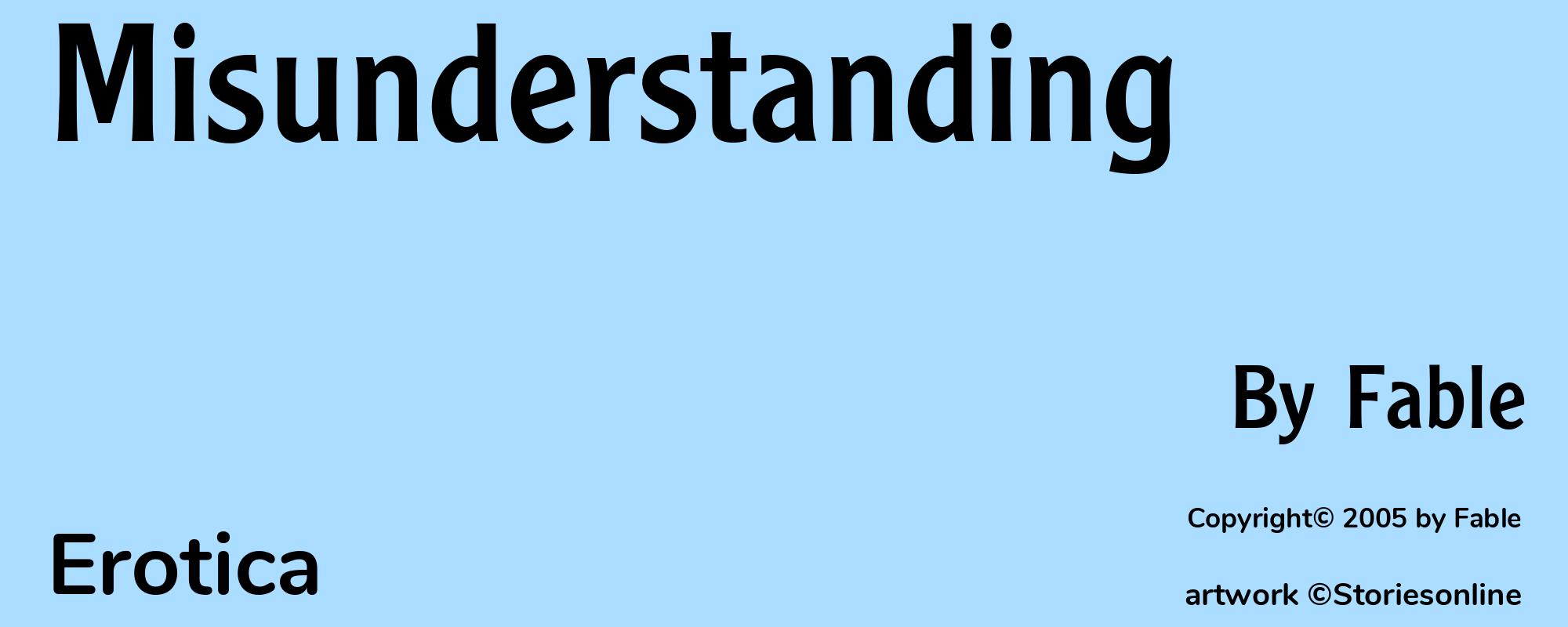 Misunderstanding - Cover