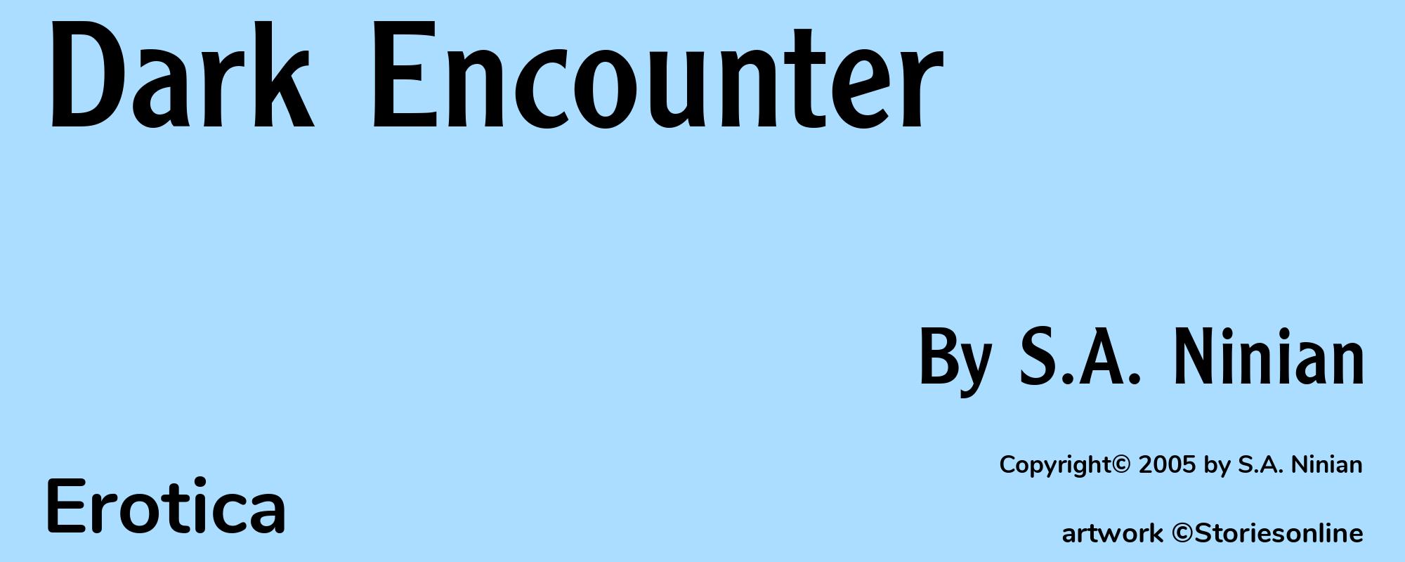 Dark Encounter - Cover