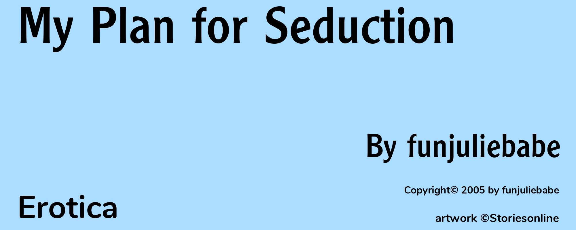 My Plan for Seduction - Cover