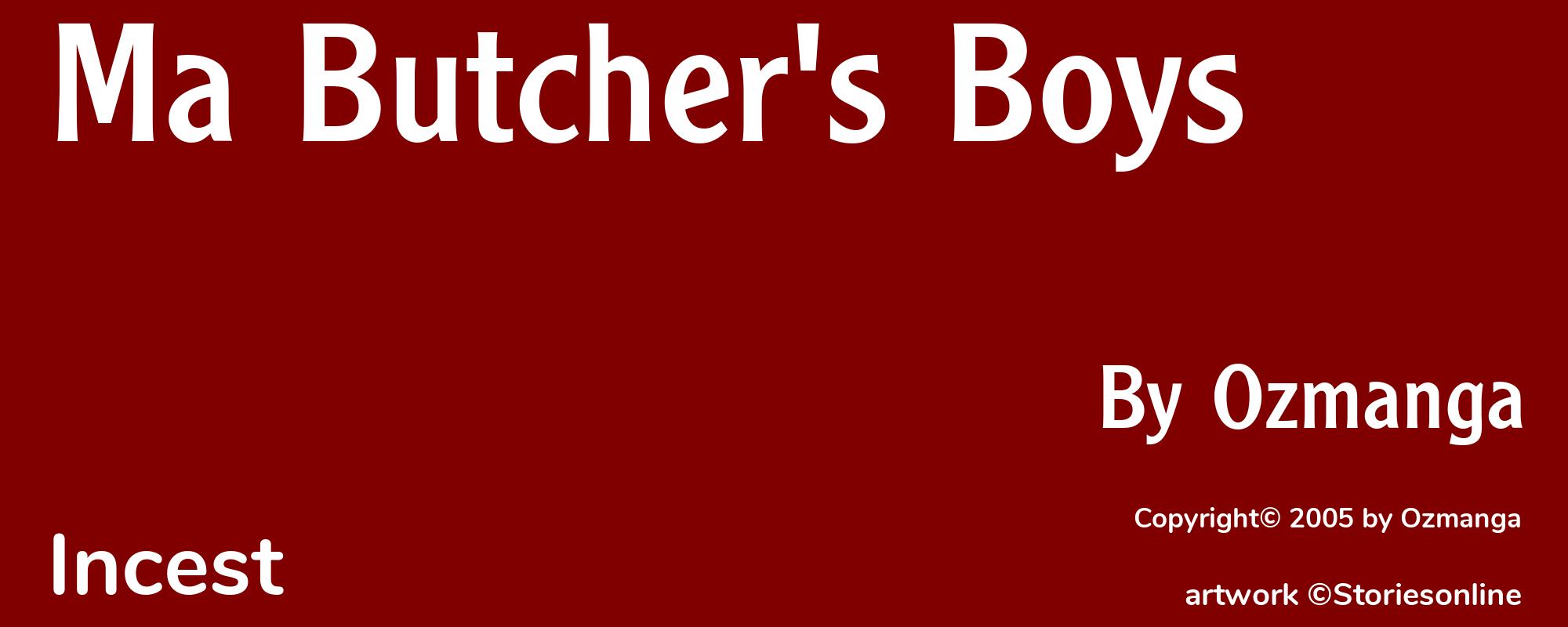 Ma Butcher's Boys - Cover