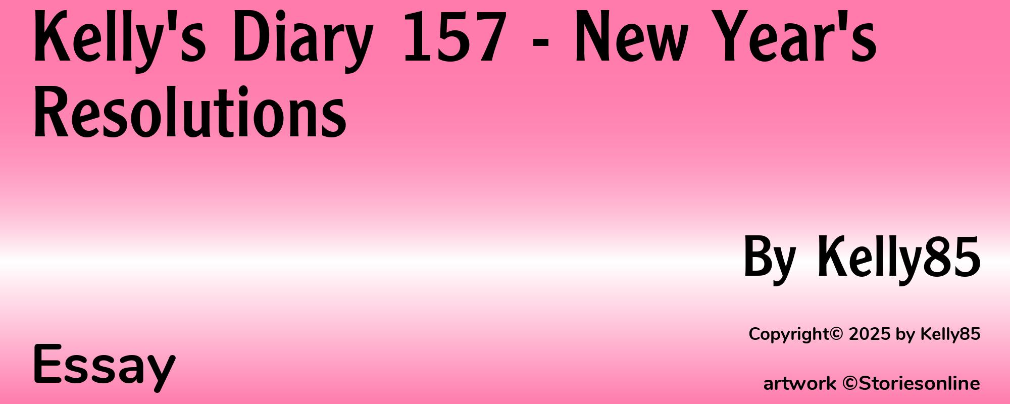 Kelly's Diary 157 - New Year's Resolutions - Cover