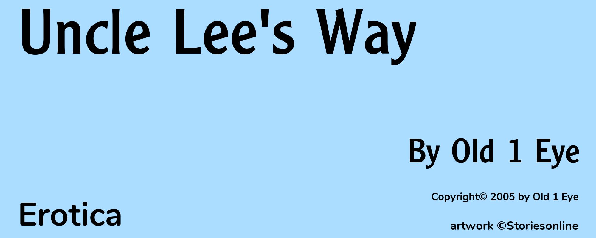 Uncle Lee's Way - Cover