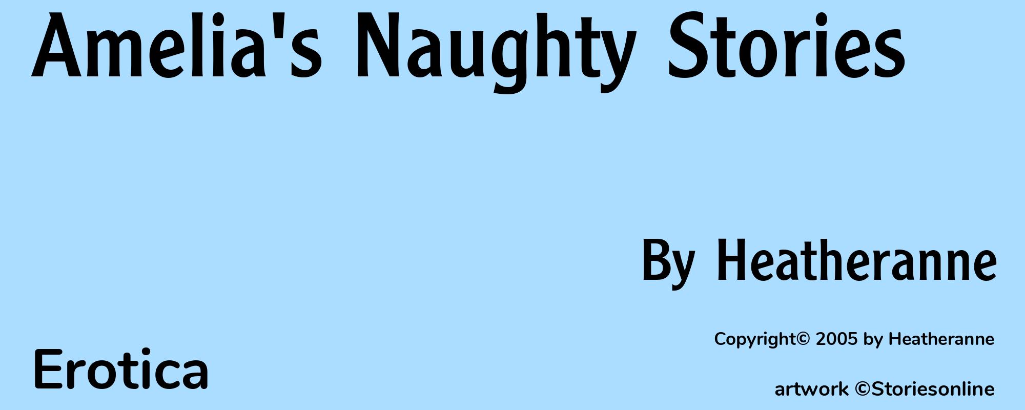 Amelia's Naughty Stories - Cover