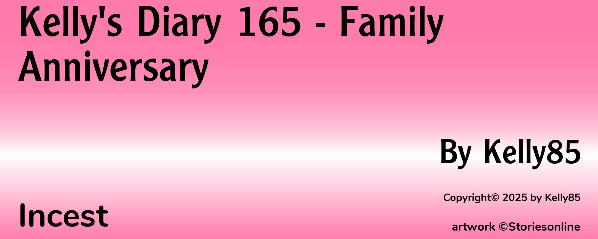 Kelly's Diary 165 - Family Anniversary - Cover