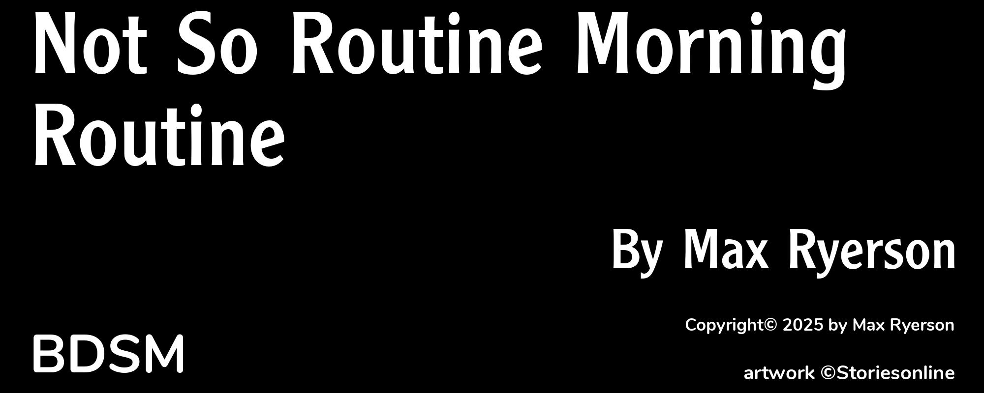 Not So Routine Morning Routine - Cover