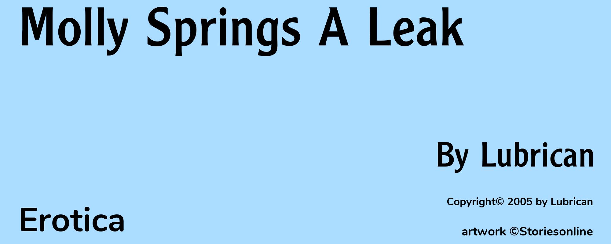 Molly Springs A Leak - Cover