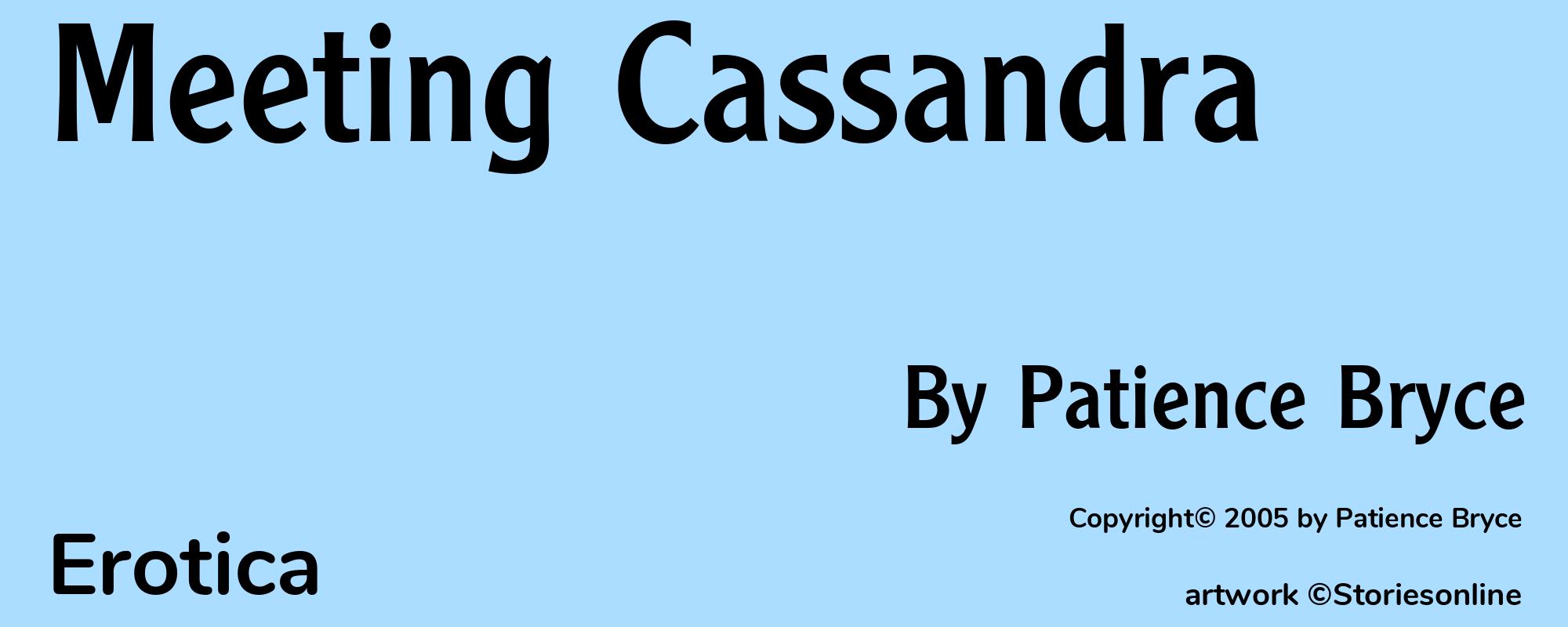 Meeting Cassandra - Cover