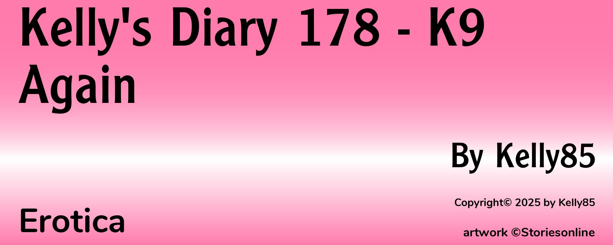 Kelly's Diary 178 - K9 Again - Cover