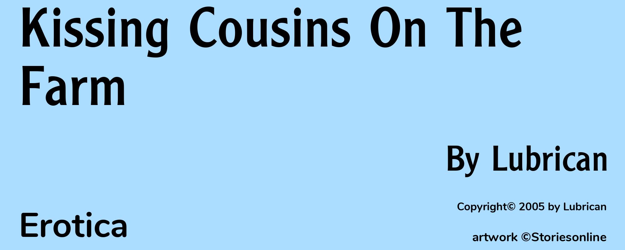 Kissing Cousins On The Farm - Cover