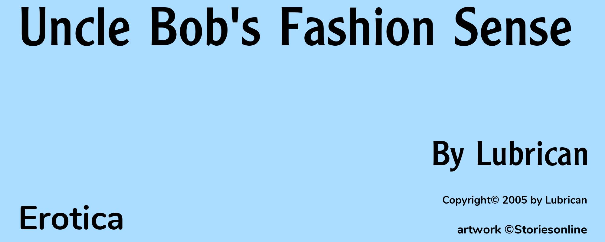 Uncle Bob's Fashion Sense - Cover