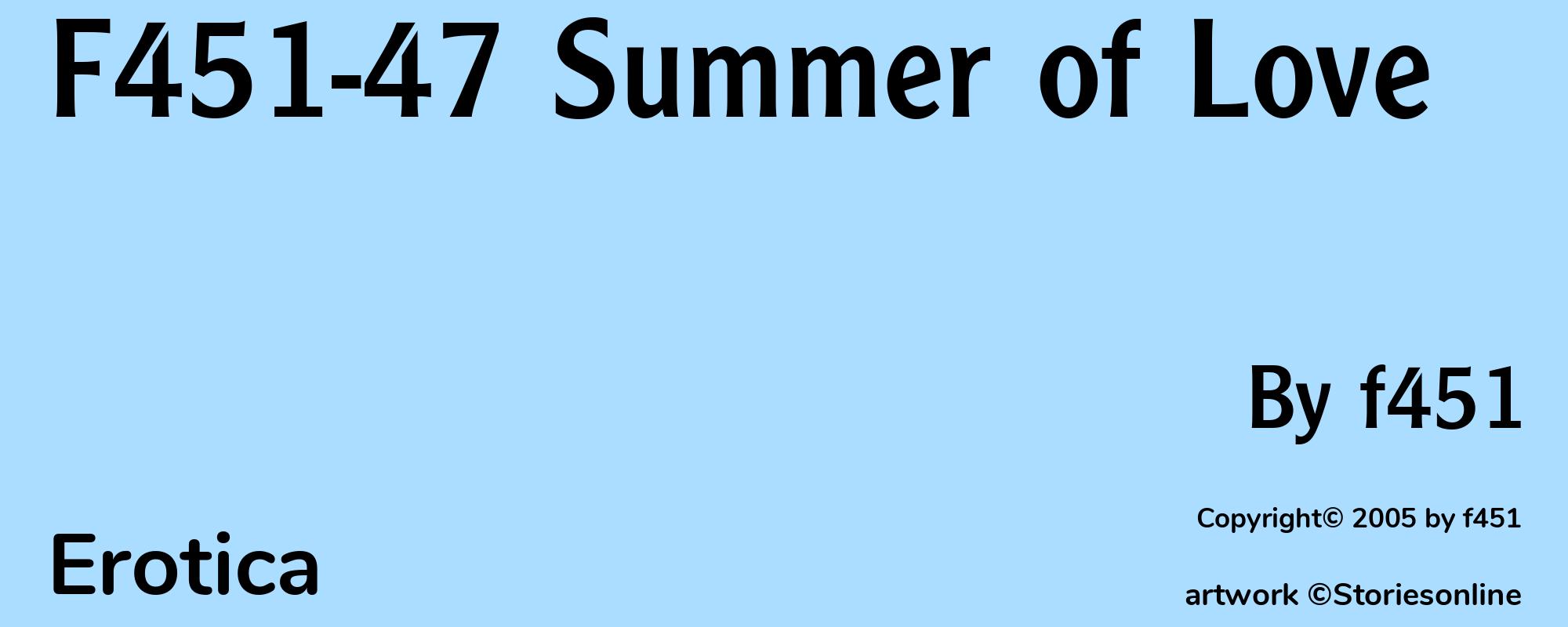 F451-47 Summer of Love - Cover