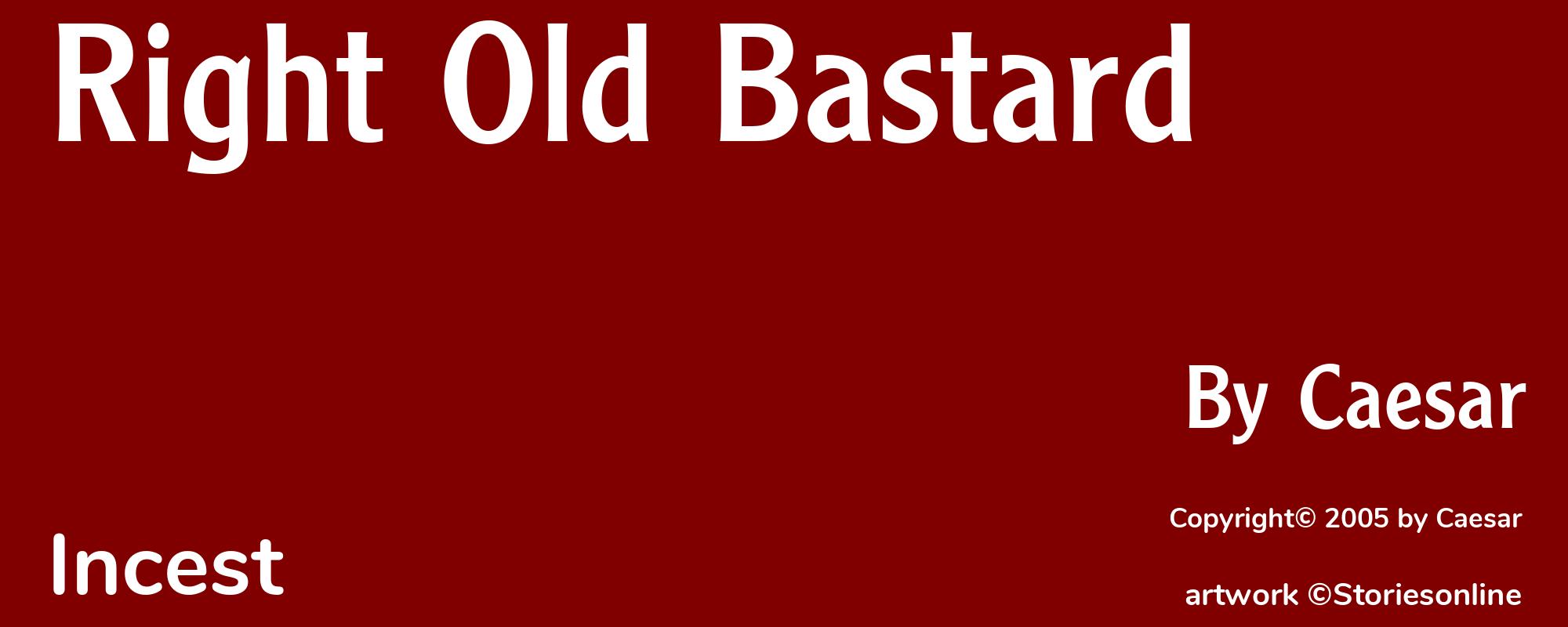 Right Old Bastard - Cover