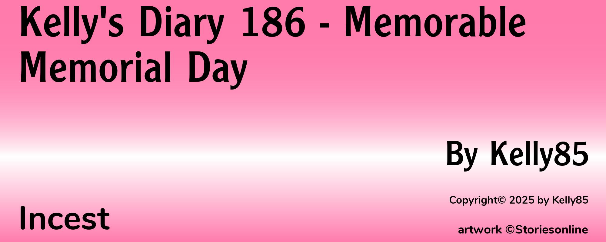 Kelly's Diary 186 - Memorable Memorial Day - Cover