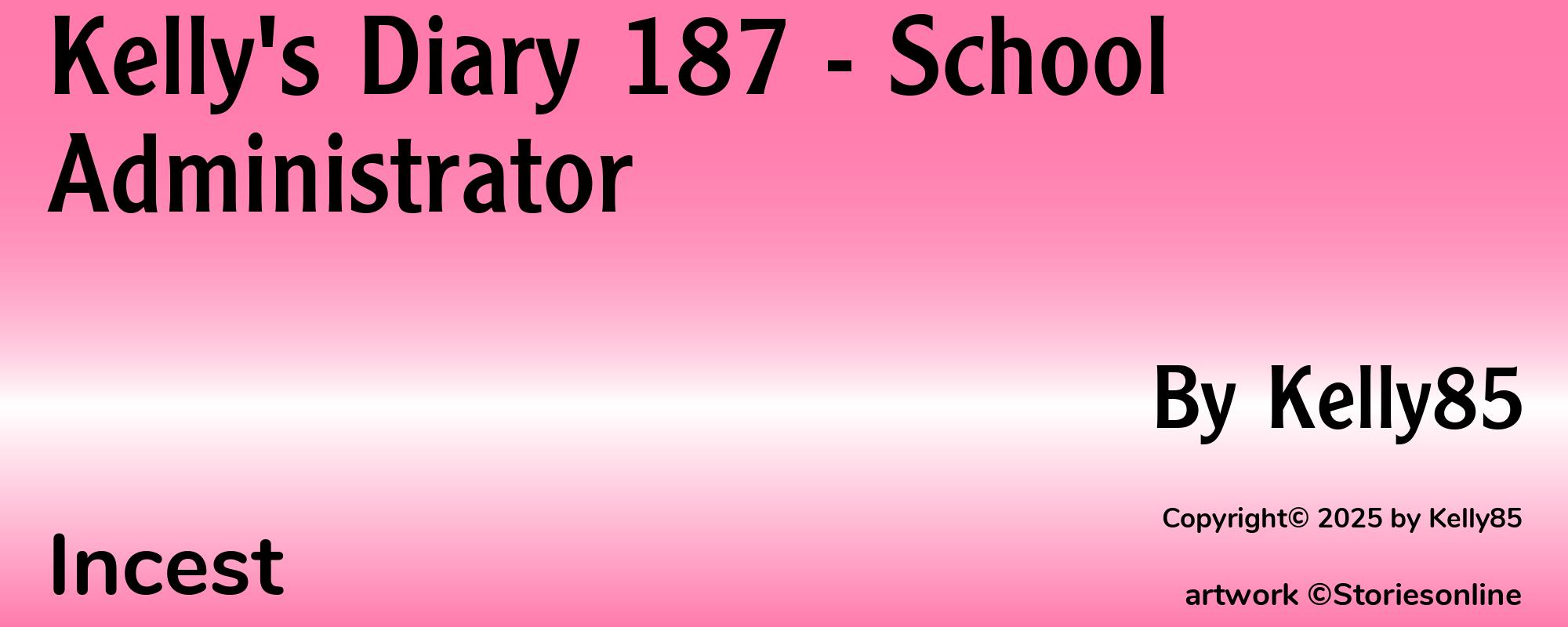 Kelly's Diary 187 - School Administrator - Cover