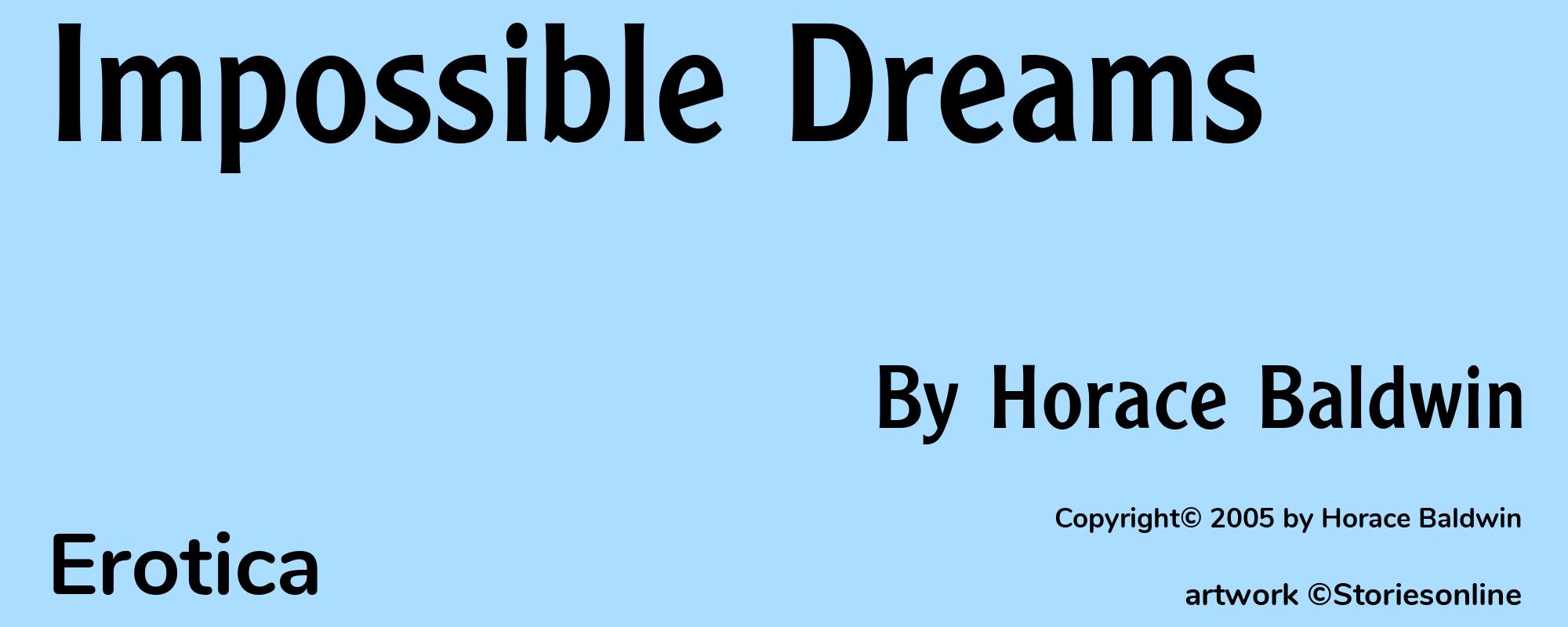 Impossible Dreams - Cover