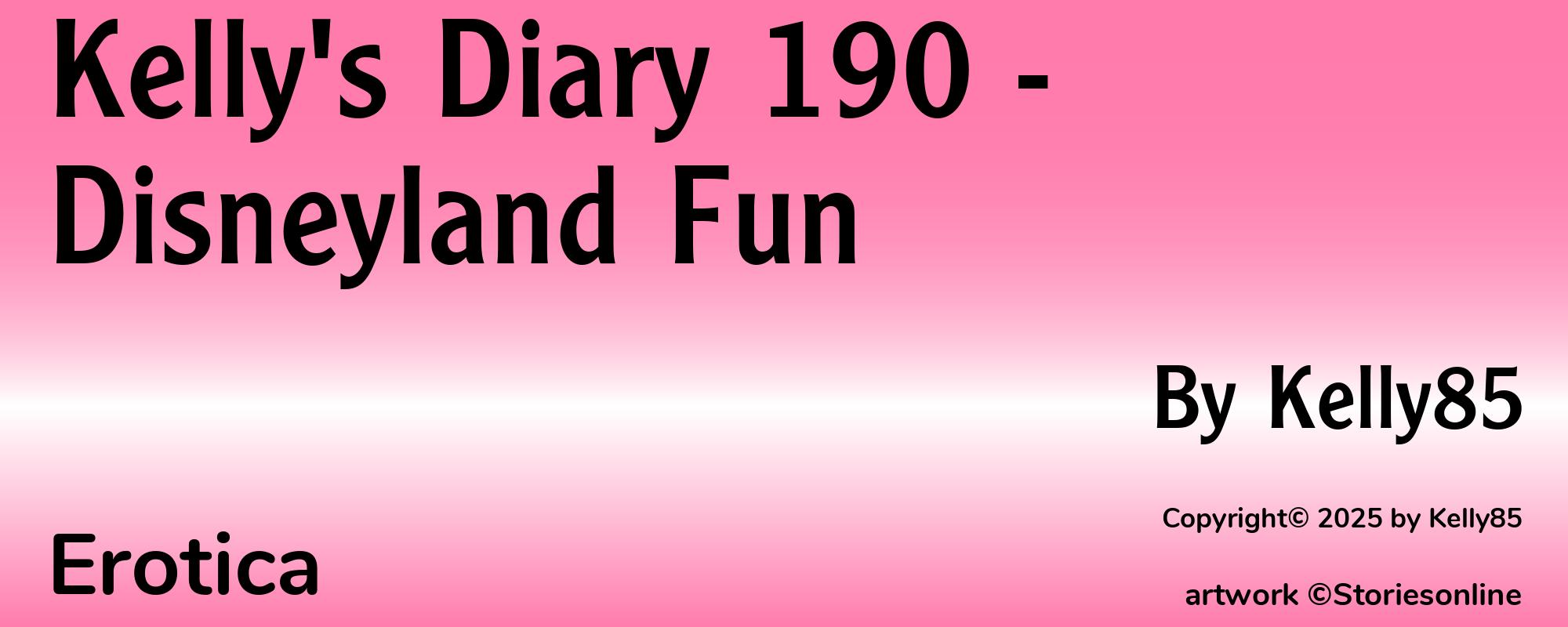 Kelly's Diary 190 - Disneyland Fun - Cover