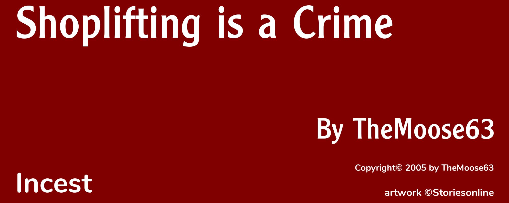 Shoplifting is a Crime - Cover