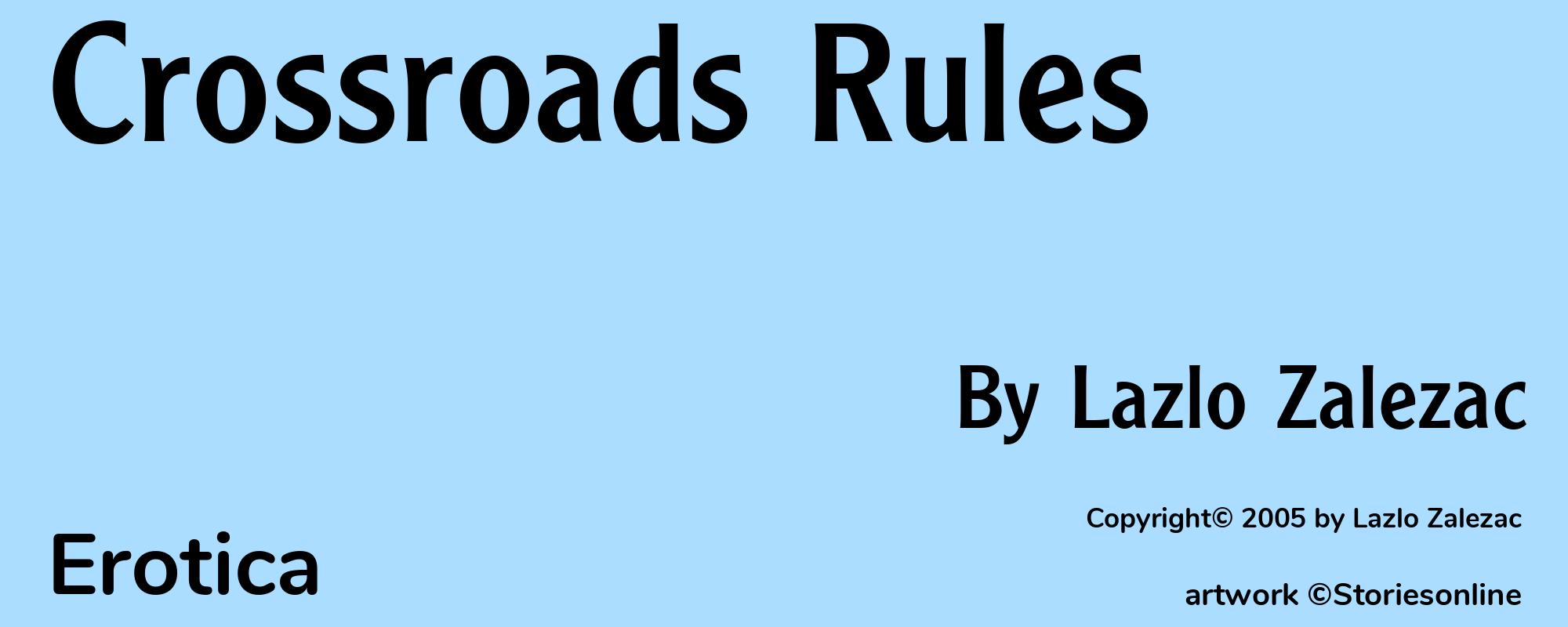 Crossroads Rules - Cover