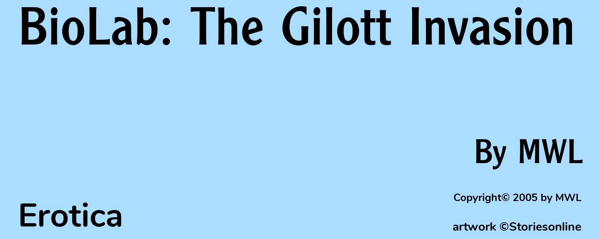 BioLab: The Gilott Invasion - Cover