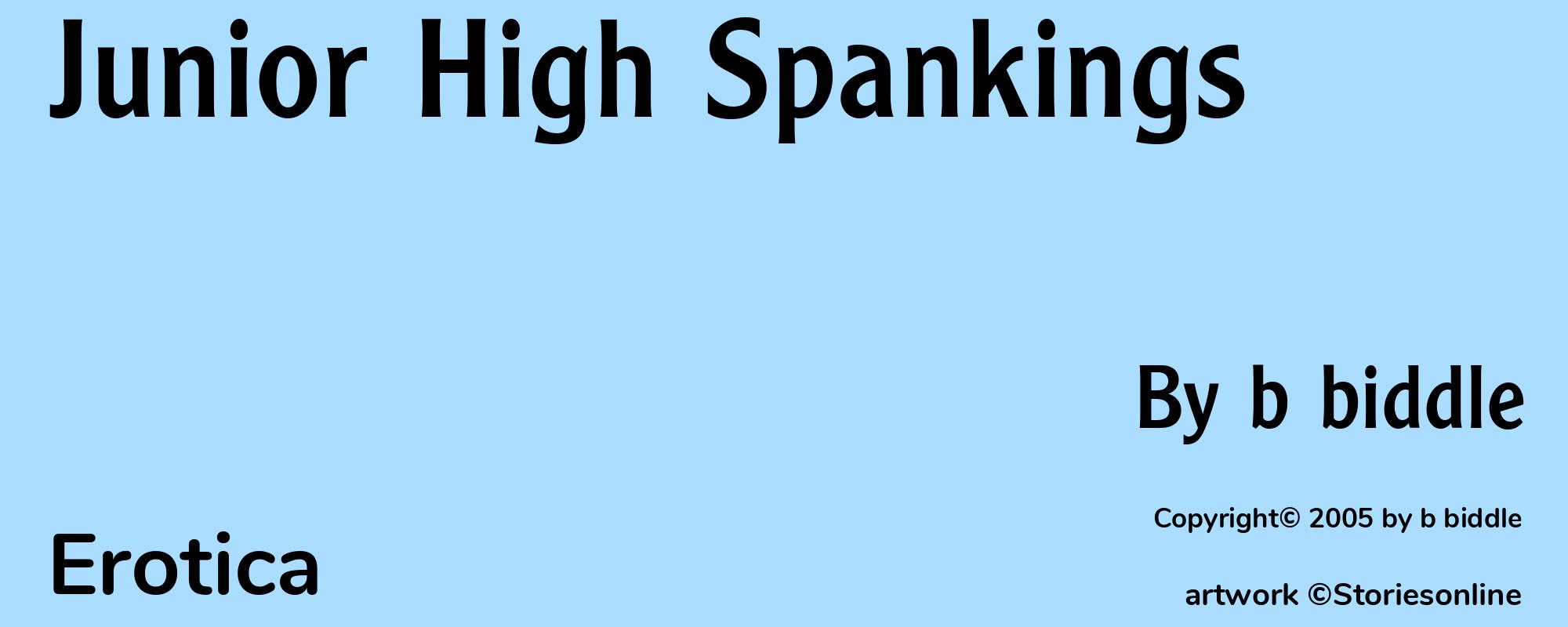 Junior High Spankings - Cover