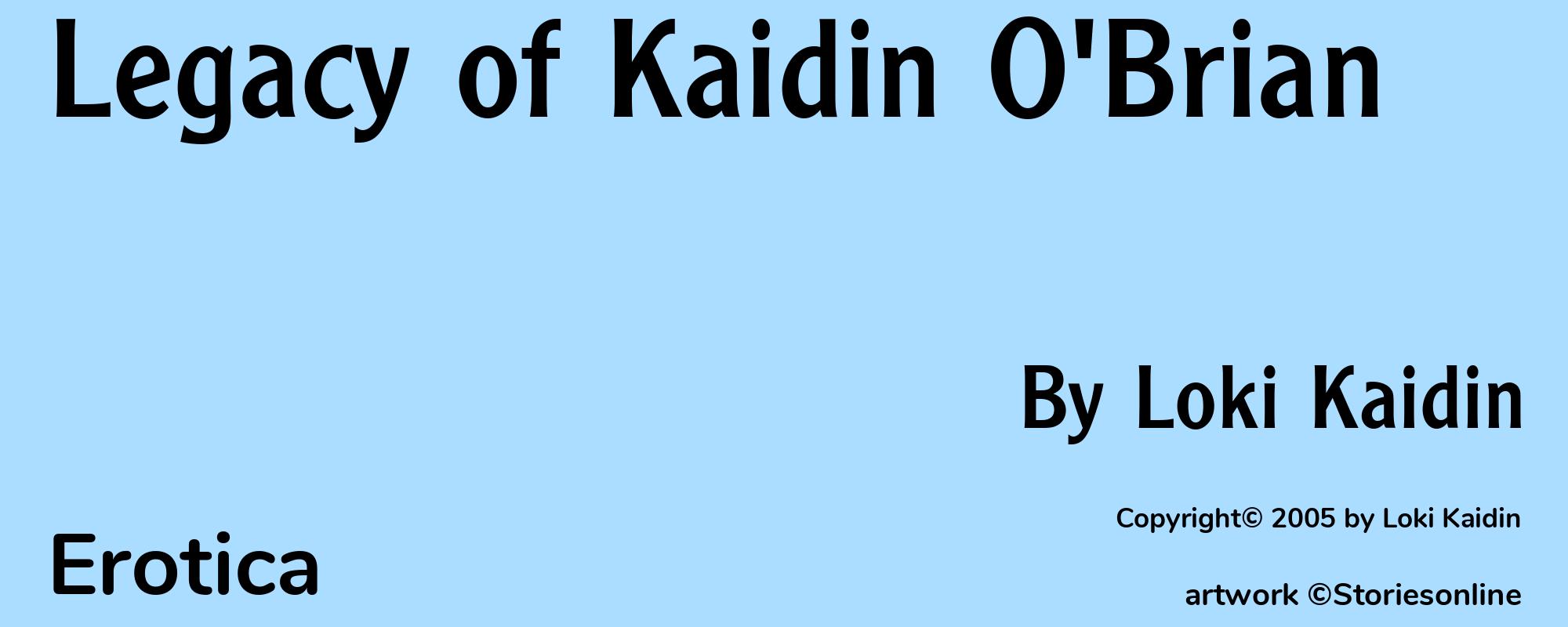 Legacy of Kaidin O'Brian - Cover