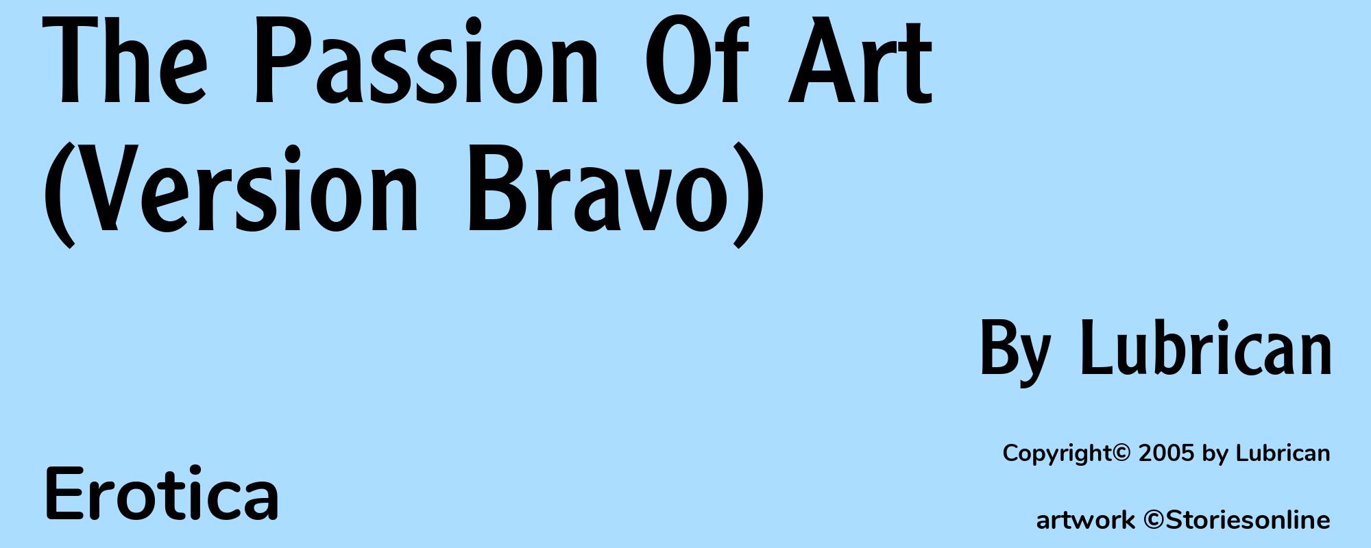 The Passion Of Art (Version Bravo) - Cover