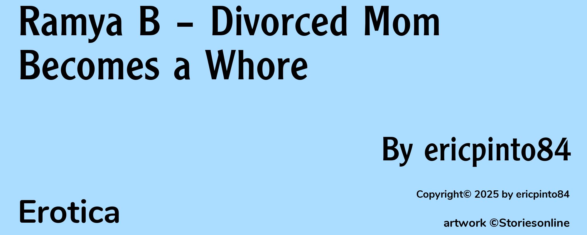 Ramya B – Divorced Mom Becomes a Whore - Cover