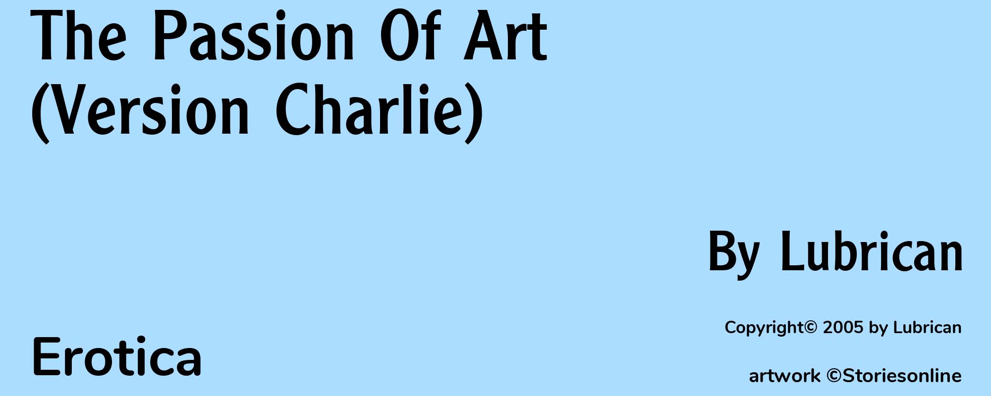 The Passion Of Art (Version Charlie) - Cover