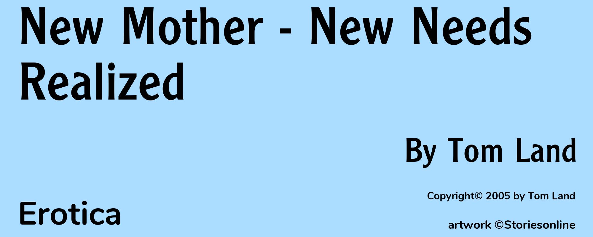 New Mother - New Needs Realized - Cover