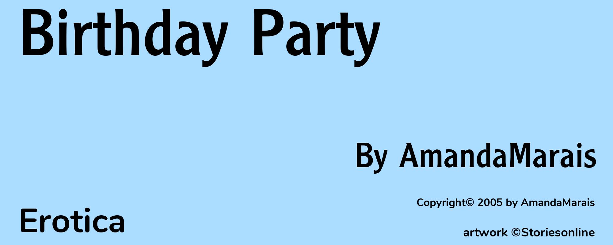 Birthday Party - Cover