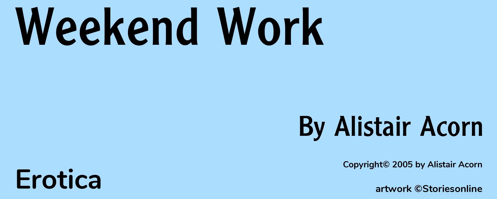Weekend Work - Cover
