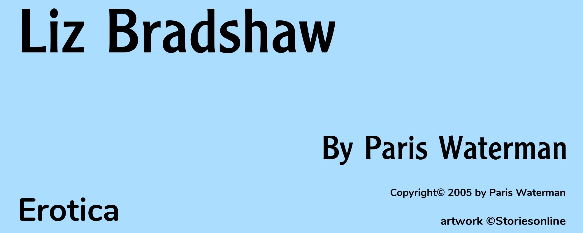 Liz Bradshaw - Cover