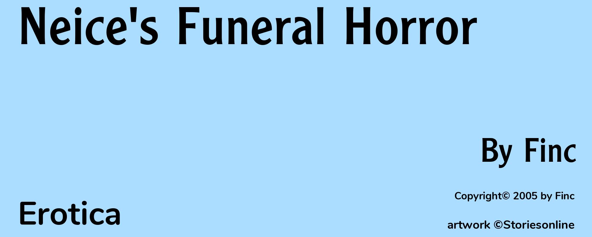 Neice's Funeral Horror - Cover