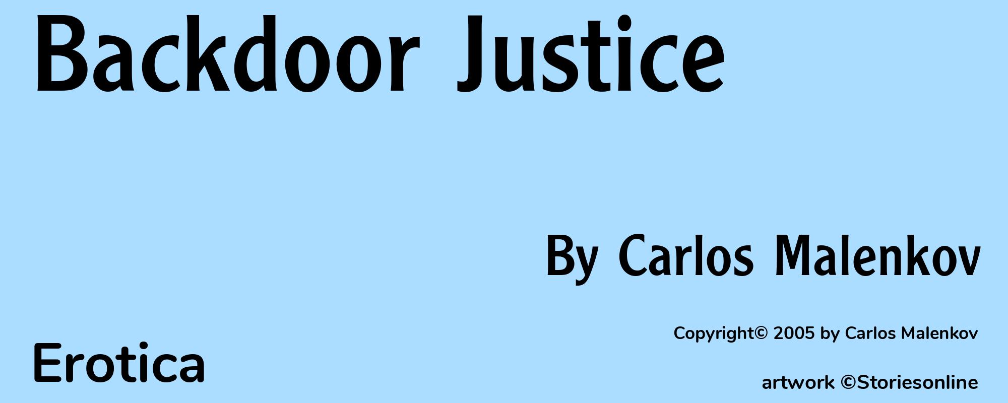 Backdoor Justice - Cover