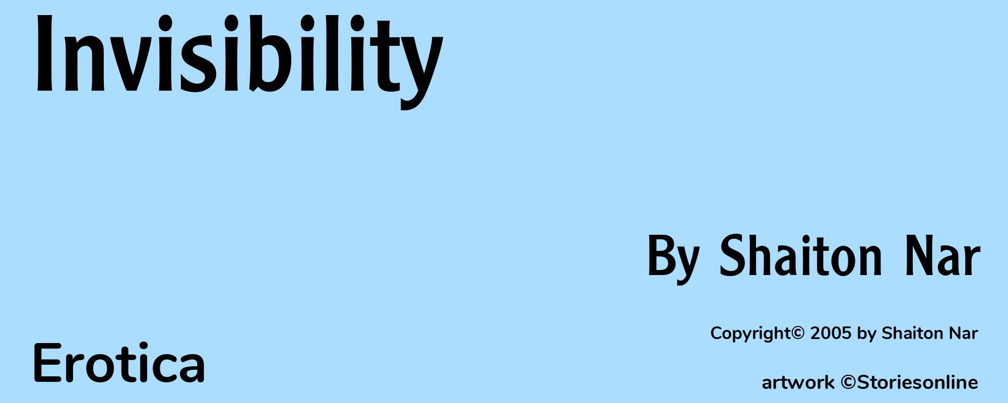 Invisibility - Cover