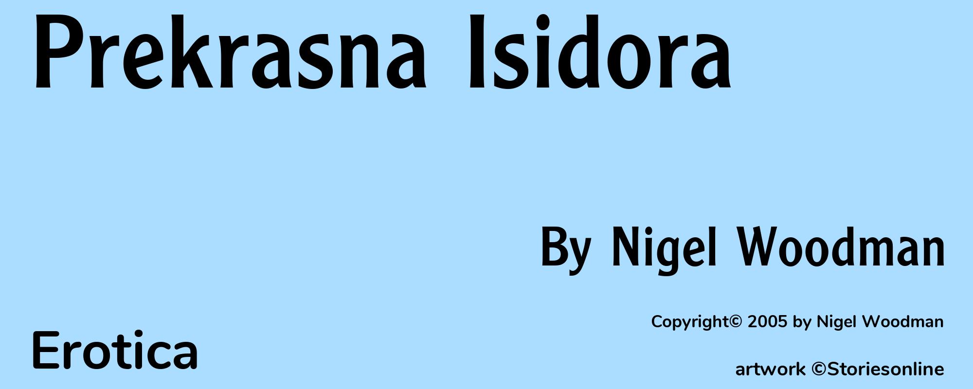 Prekrasna Isidora - Cover