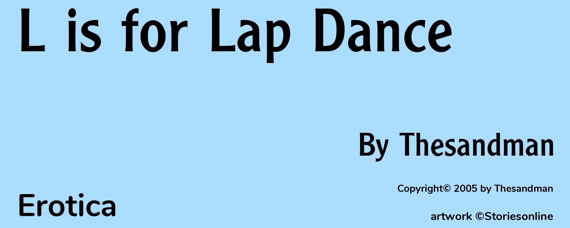 L is for Lap Dance - Cover