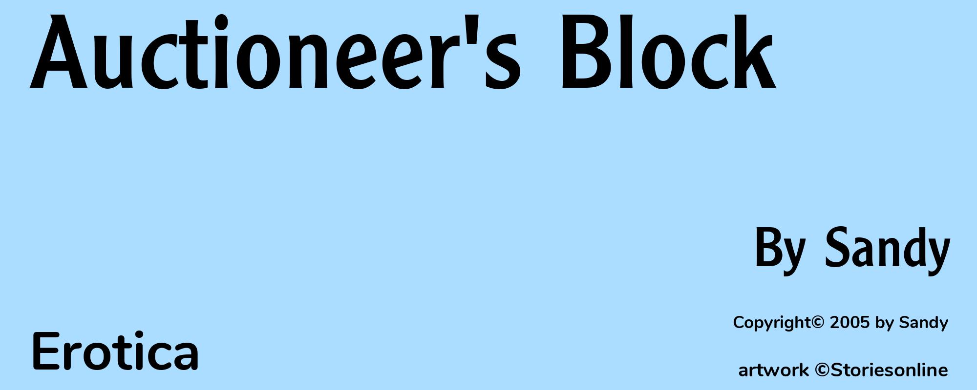 Auctioneer's Block - Cover
