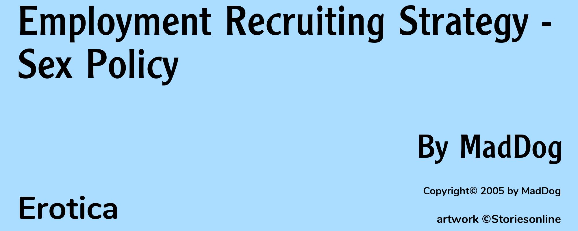 Employment Recruiting Strategy - Sex Policy - Cover