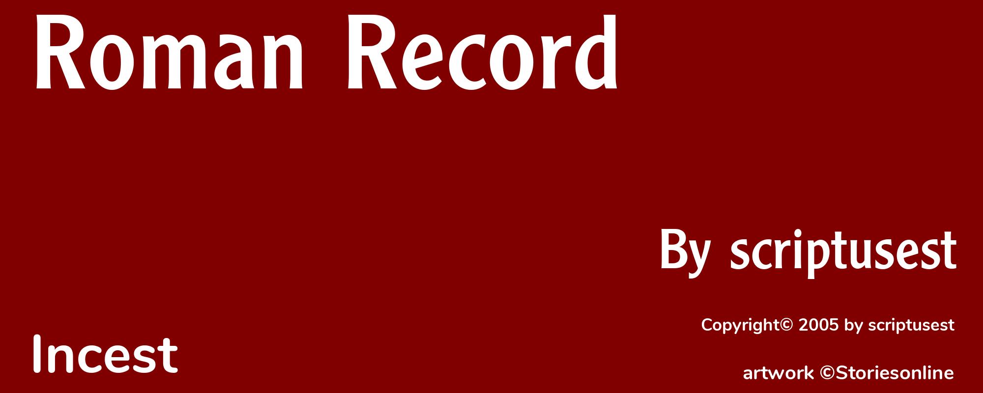 Roman Record - Cover
