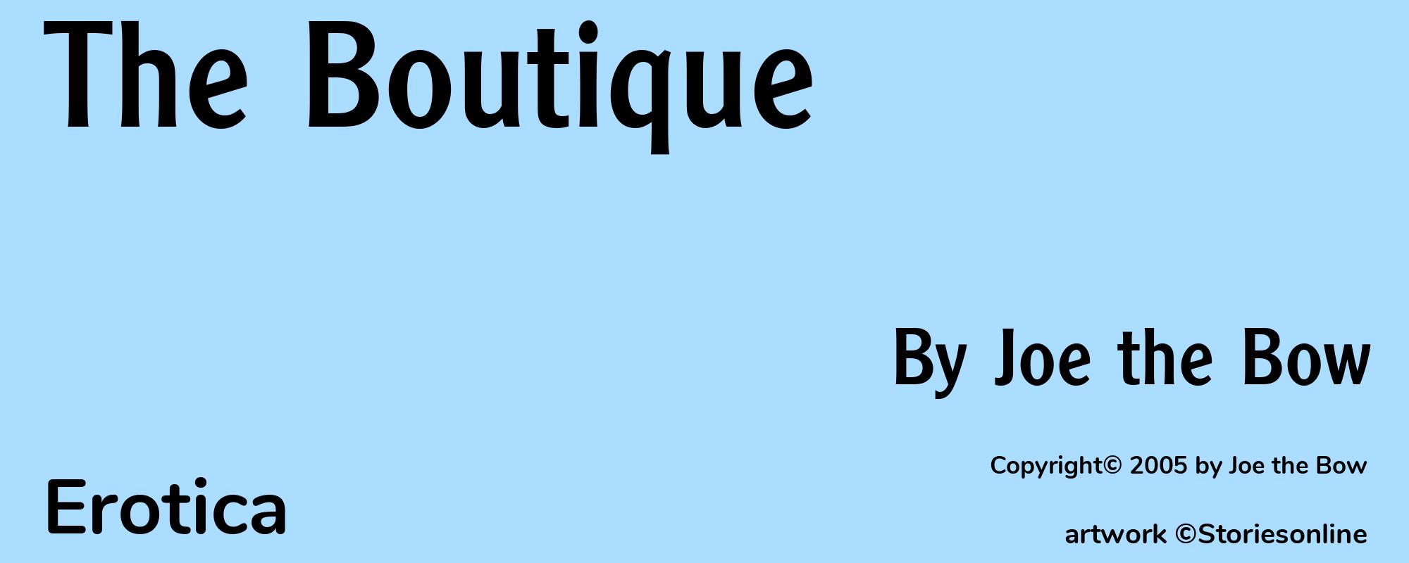 The Boutique - Cover