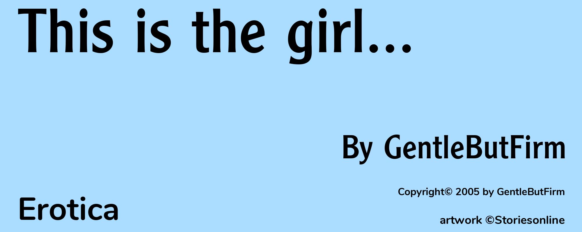 This is the girl... - Cover